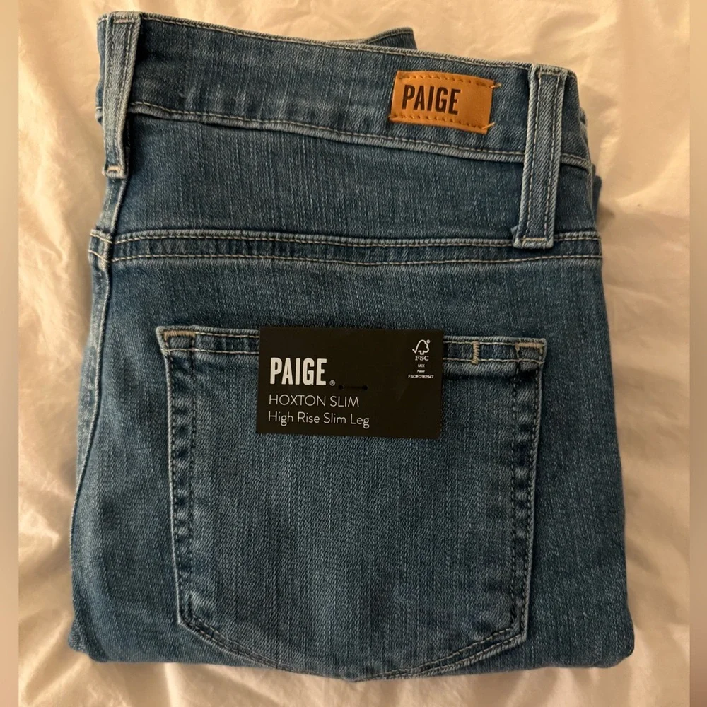 NWT PAIGE Women's Hoxton Slim High Rise Slim Leg Jeans - Picture 5 of 5